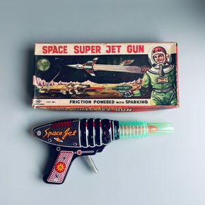 Space Super Jet Gun 1960's Friction Powered Ray Gun, KO Toys