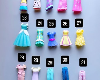 Lot Polly Pocket Vintage Y2K - Poupées Et Accessoires - Vêtements Caoutchouc - Mattel