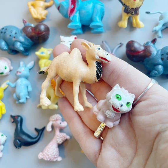 Vintage 60s Mini Figures, CHOOSE YOUR OWN, Model Plastic Animals