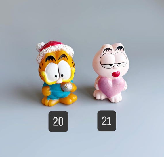 Vintage Garfield Figures, CHOOSE YOUR OWN, Retro Garfield Figurines, Garfield Collectibles, Arlene Garfield Jim Davis View 5
