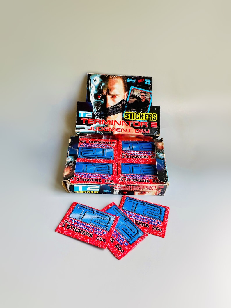 Terminator Judgement Day Sticker Packs, Topps 1992 Terminator Trading ...
