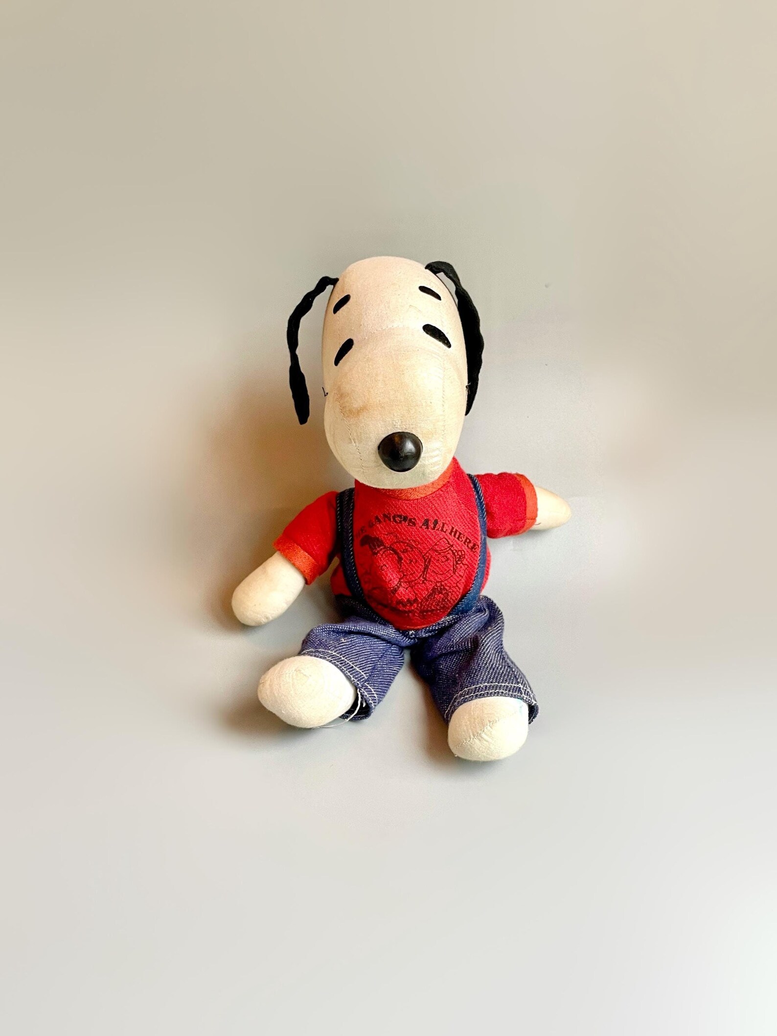 LARGE Snoopy Peanuts Toy Doll, 1950's - 60's Vintage Snoopy Jeans ...