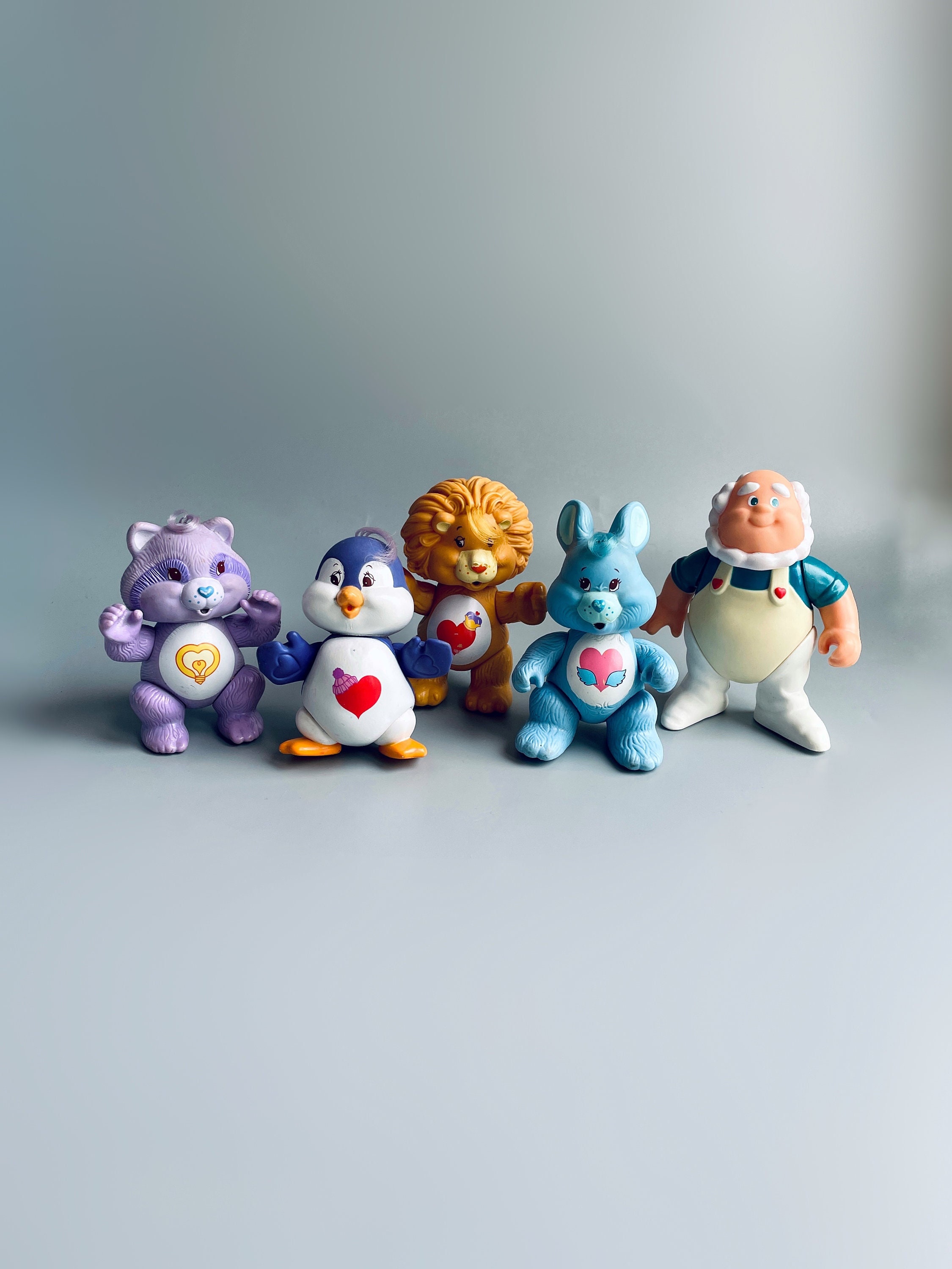 Vintage Care Bear Cousins Figurines, Posable Care Bear Figure