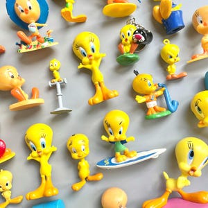 Figurki Tweetie Pie, Mini figurki Looney Toons, Looney Tunes z lat 90. WYBIERZ SWÓJ, Tweety Pie Chick Bird Pvc Bully Warner Brothers