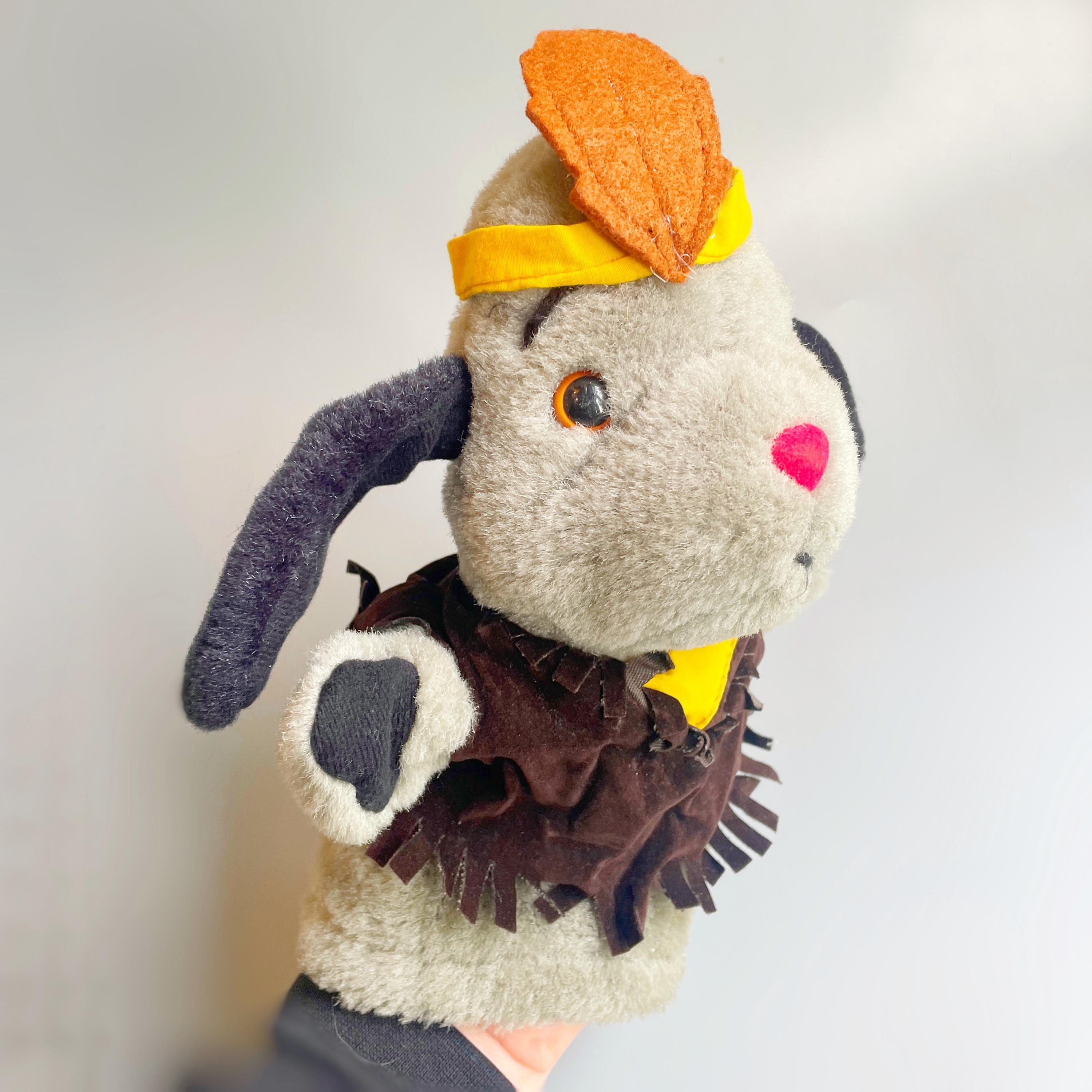 Sooty Sweep Hand Puppet,native American Sweep Dog Plush Hand