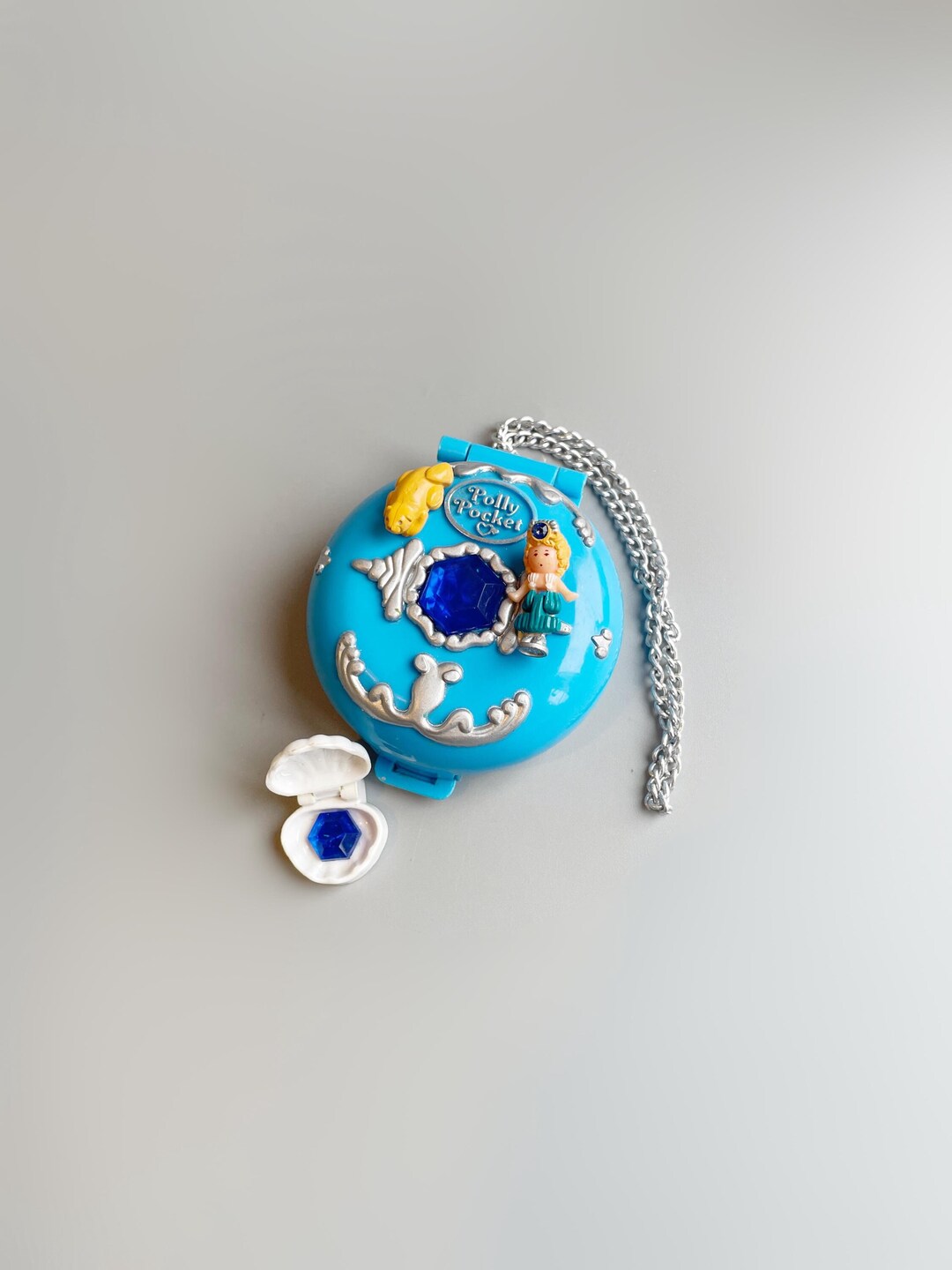 Polly Pocket Bluebird 1992 – Jeweled Sea Saphir – Complet Et Comme Neuf