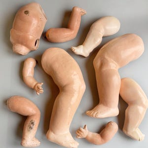 Parti di bambole composite antiche, SCEGLI LA TUA, Parti di bambole vintage per riparazioni artigianali, pezzi di ricambio per la creazione di bambole, Parti di bambole inquietanti