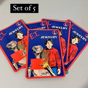 E.T Merchandise, Vintage E.T Necklaces In Original Packaging, 80’s Pendant Necklace, Et Phone Home FULL SET OF 5!