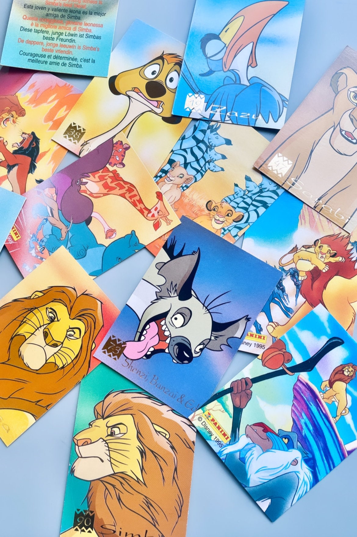 The Lion King Panini Trading Cards CHOOSE YOUR OWN Set, 1995 Lion