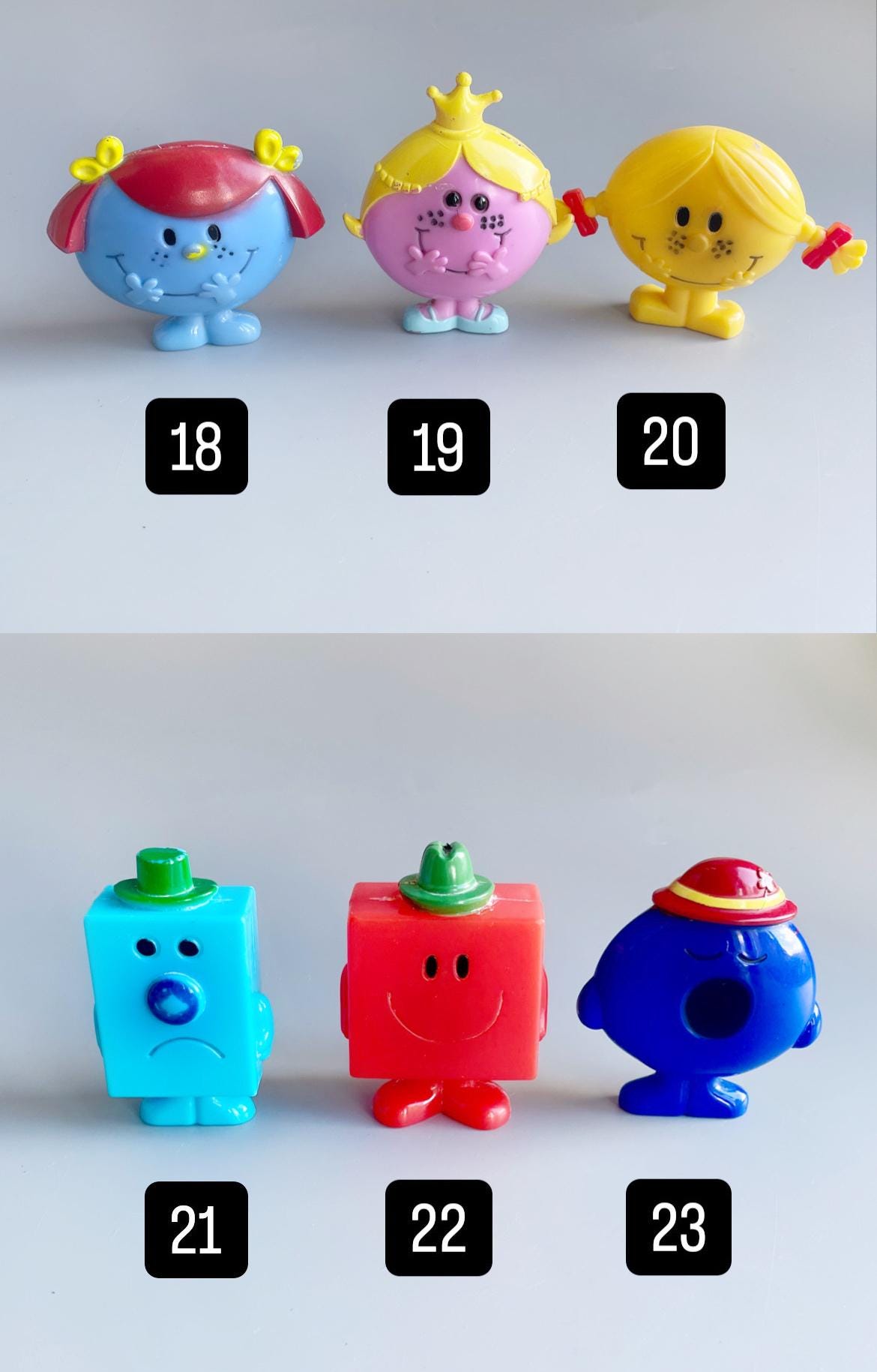 ミスターメンのフィギュア、90年代のレトロなミスターメンのフィギュア