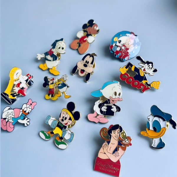Retro Disney Enamel Pin Badges, CHOOSE YOUR OWN, Disney Badges, Goofy, Minnie Mouse, Ducktails Etc Trading Pins