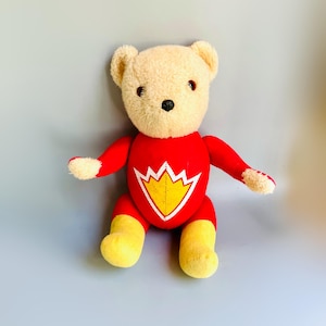 Oso de peluche articulado vintage Super Ted de Superted, oso de