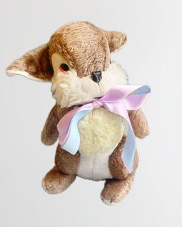 Merrythought Thumper Plush, 1950'S 60'S Mohair Rabbit Bambi Plush