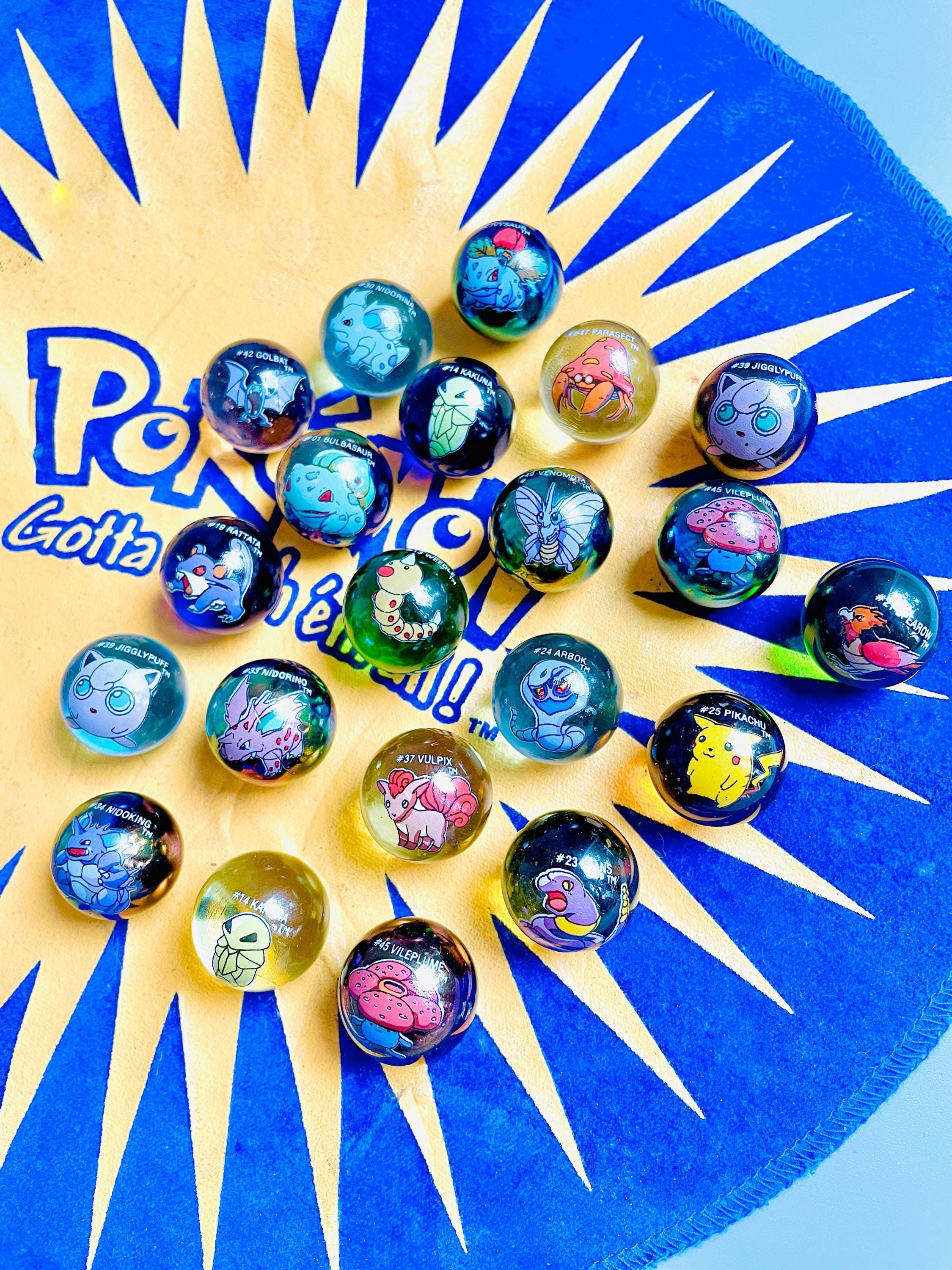 Pokemon Marbles #01-#62, CHOOSE YOUR OWN,  Vintage Pokemon Marbles, Holo Marbles, 90's Retro Original Pokemon Collectibles