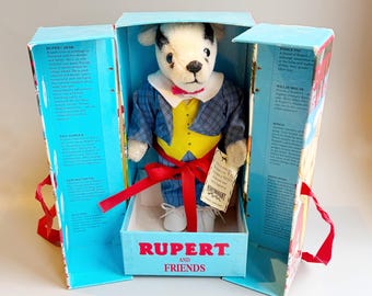 希少RUPERT AND FRIENDS MERRY THOUGHT Merrythought Rupert Bear and Friends Plush - Limited Edition