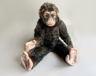 Dean's Rag Book Tru to Life Chimpanzee, Deans Childsplay Soft Toy