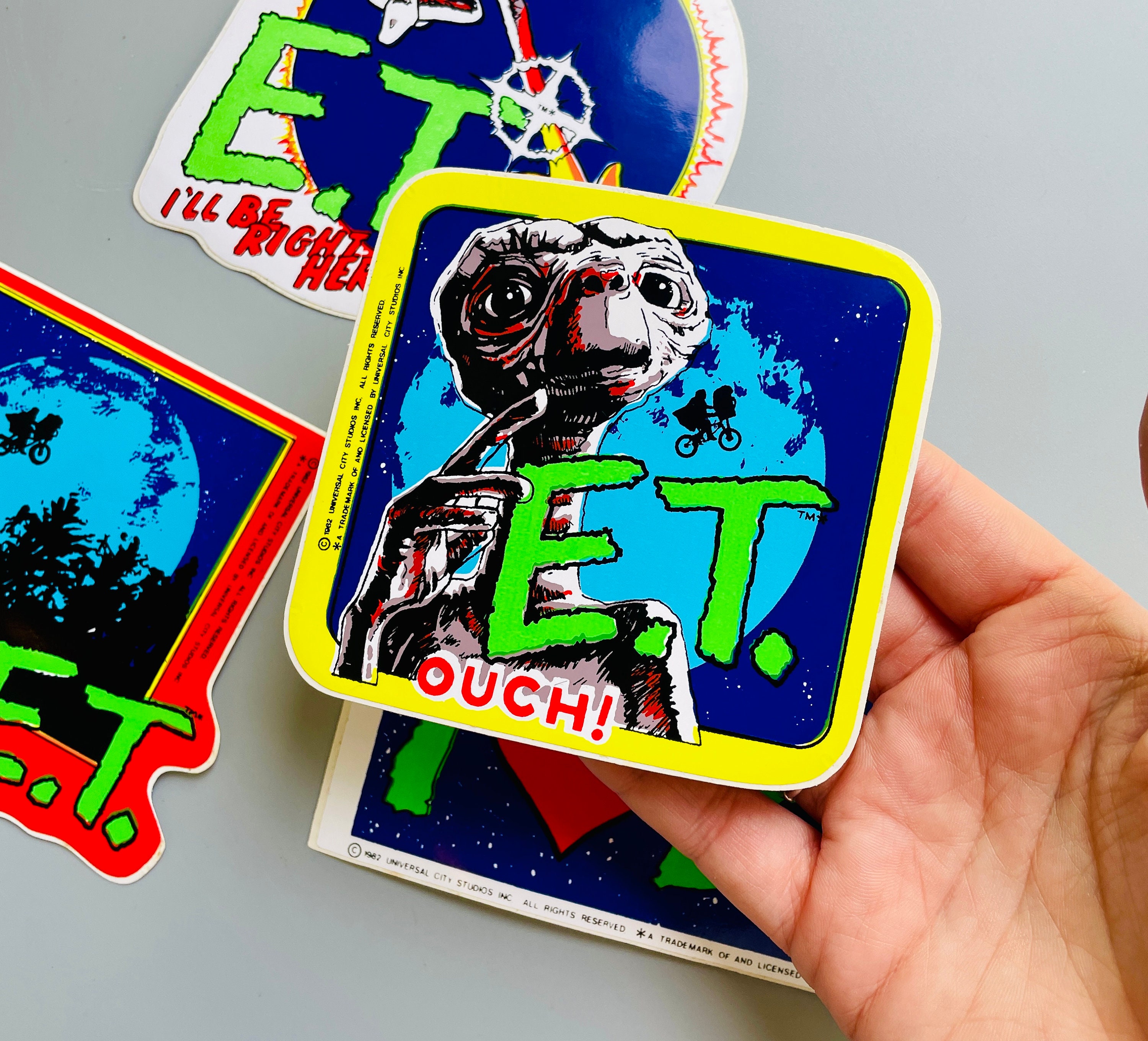 ヴィンテージE.T.ステッカー、ヴィンテージ80年代ステッカー、自分だけ