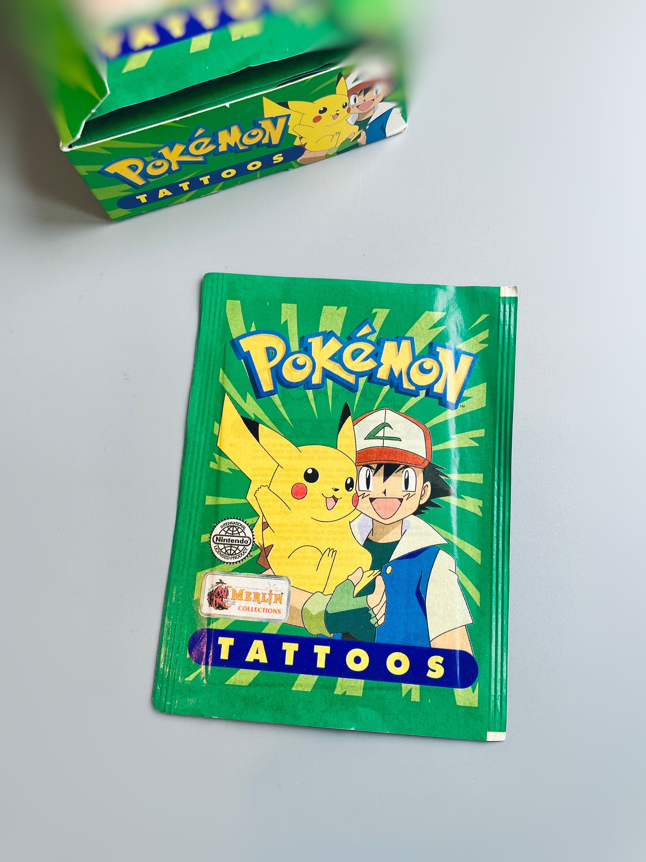 90年代ポケモン マーリン タトゥーシール、オリジナルヴィンテージ 