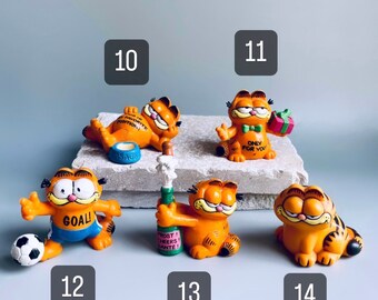 【ガーフィルド10体セット売り】1981 レアビンテージ＋レア 中古美品 10 Garfield PVC/Rubber Figures 1978-1981 United Feature