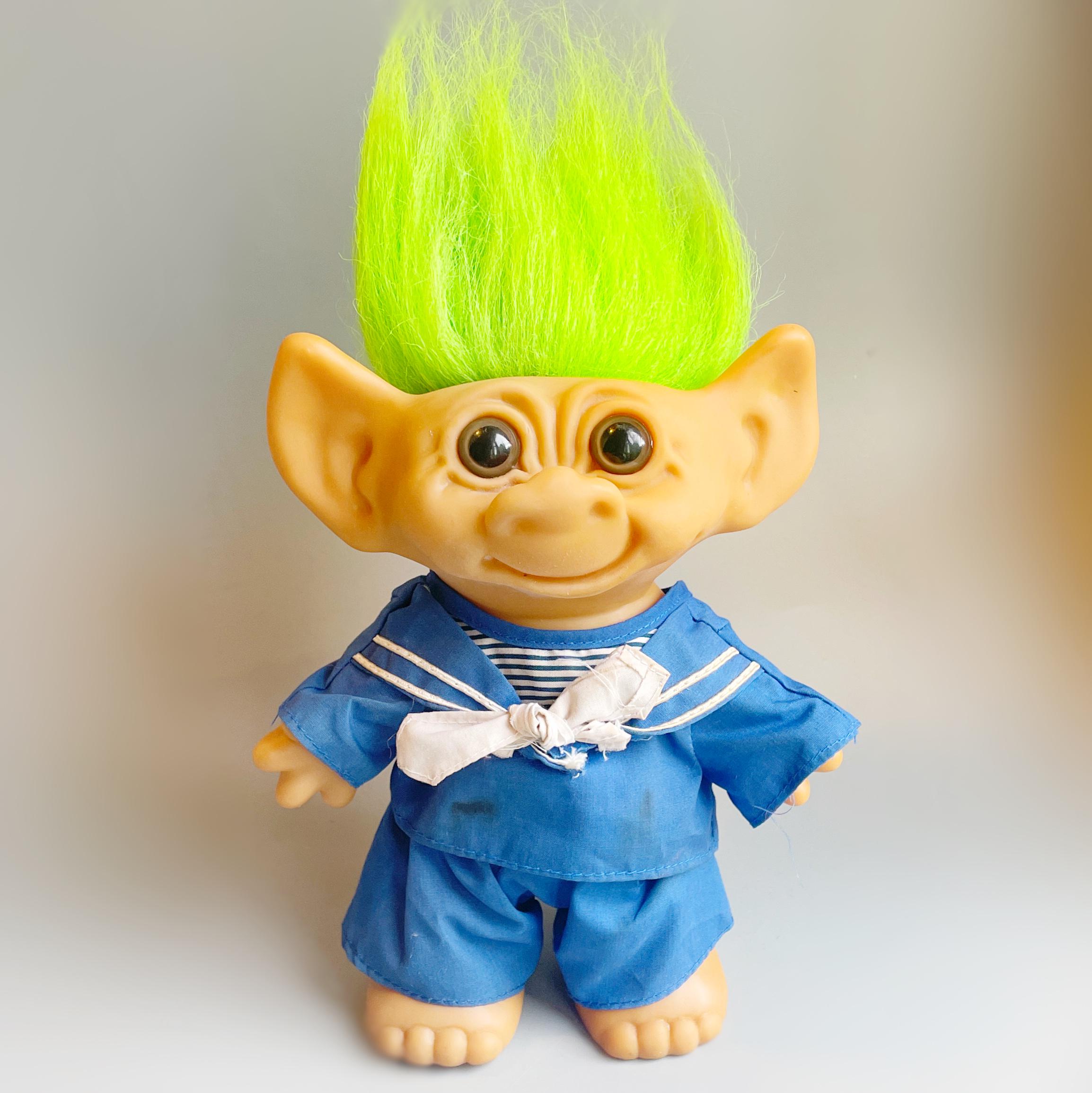 Lars! フィギュア　90年代　ヴィンテージ 大型Uneedaトロール、ヴィンテージトロールドール赤毛Wishnikトロール