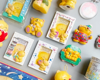 Forever Friends Collectibles, CHOOSE YOUR OWN,  Forever Friends 90’s Teddy Bear Andrew Browsword Magnets, Candles, Photo Frames Tin