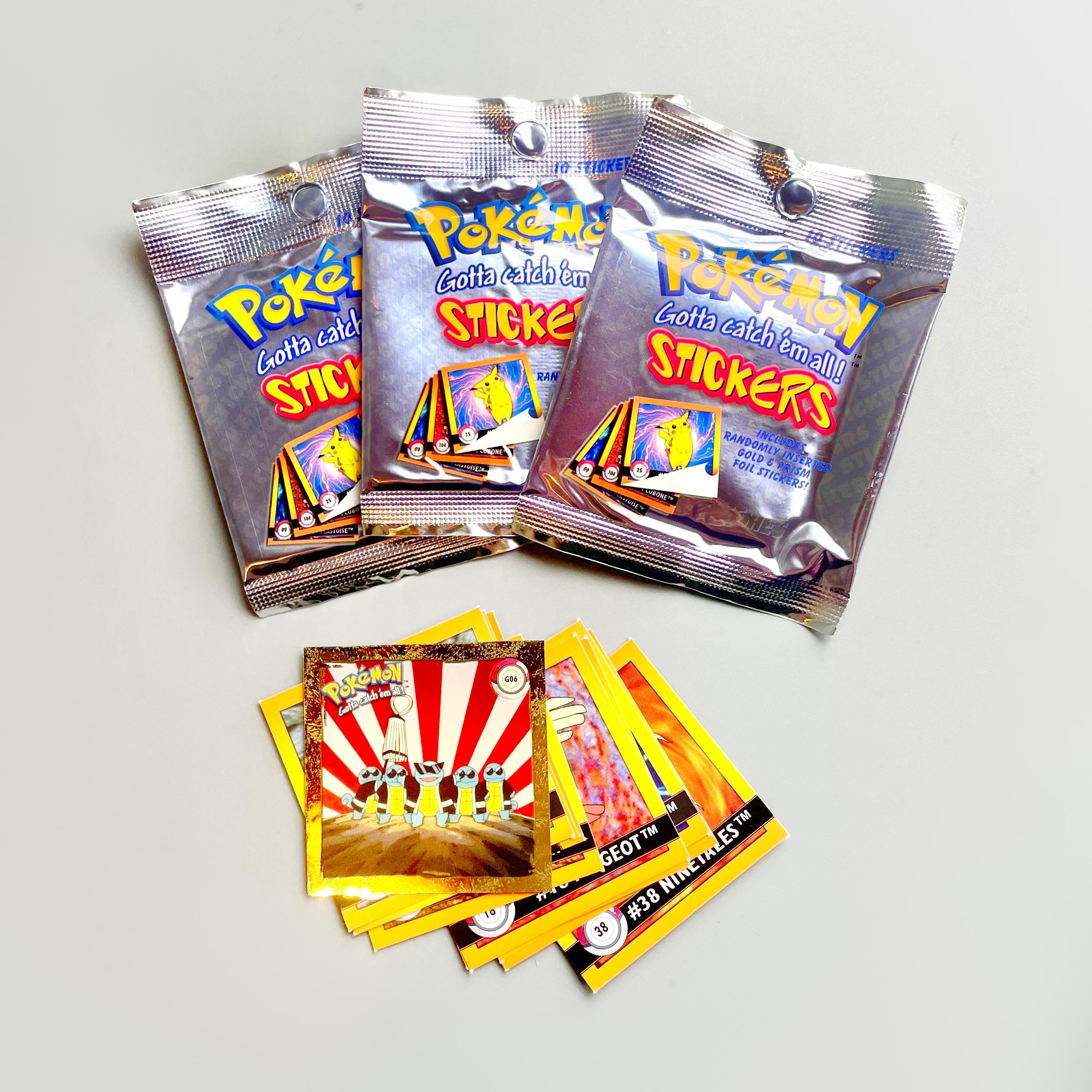 Pokemans Cards 1999 Pokmon Artbox Stickers Series 1 - Lot Of 5 Factory Sealed Booster Packs, 50 Stickers Total 2000 Pokemon Card Packs Pokemans Cards 1999 Pokmon Artbox Stickers Series 1 - Lot Of 5 Factory Sealed Booster Packs, 50 Stickers Total 2000 Pokemon Card Packs