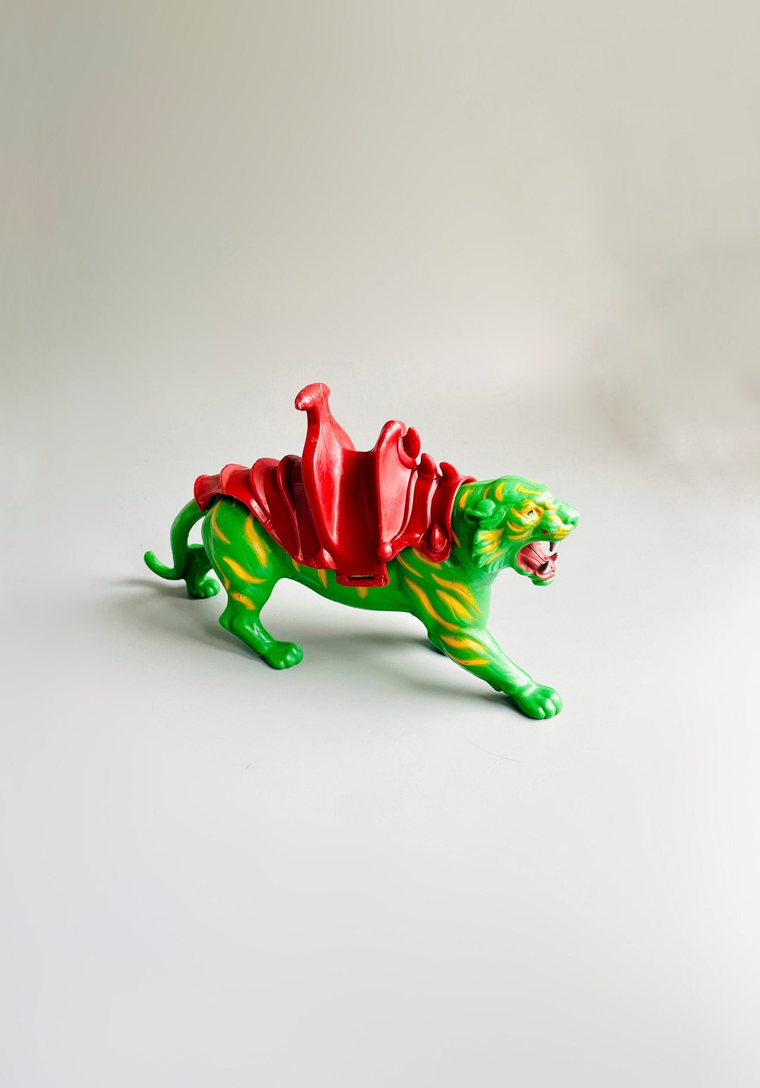 He man Battle Cat Cringer Motu 80 s Vintage Green Tiger Battle Cat He man Battle Cat Cringer Motu 80 s Vintage Green Tiger Battle Cat
