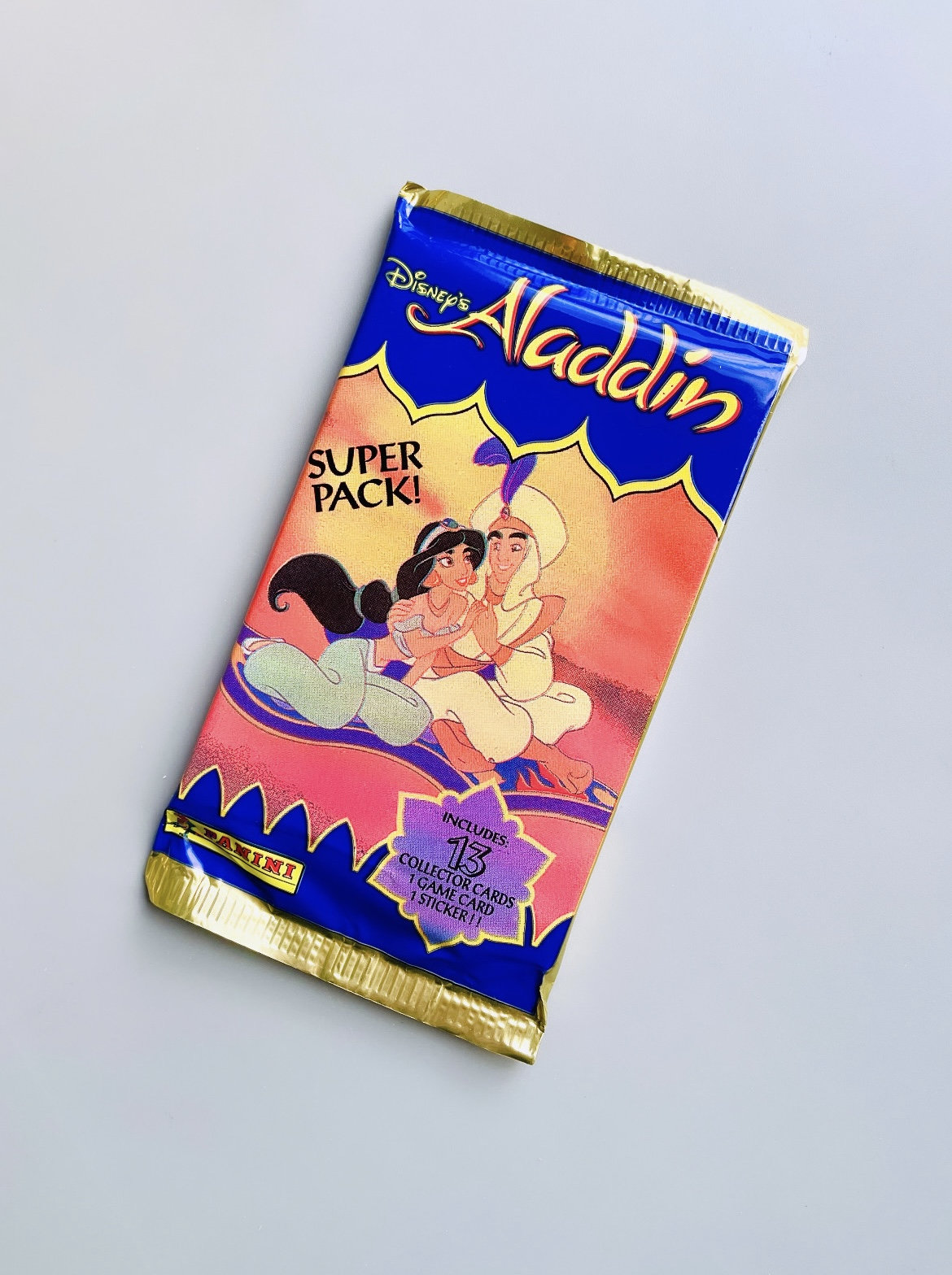 ディズニー アラジン トレーディングカード、90年代 シール付き