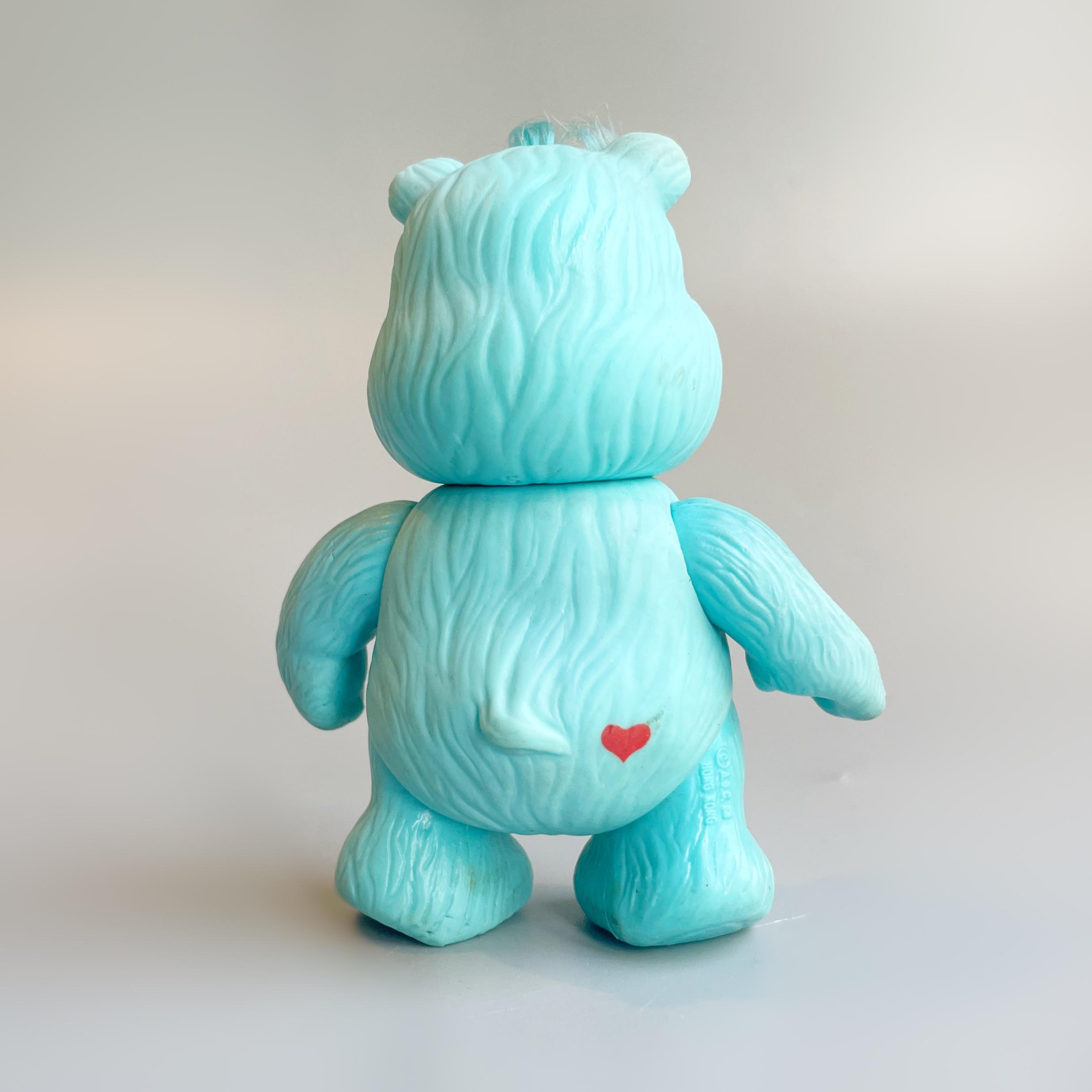 80年代のヴィンテージベッドタイムケアベアフィギュア：ブルーの可動式