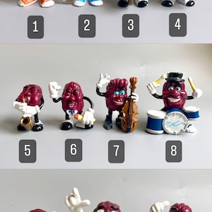 California Raisins Mini Figures, Choose Your Own Vintage 80's 90'S ...