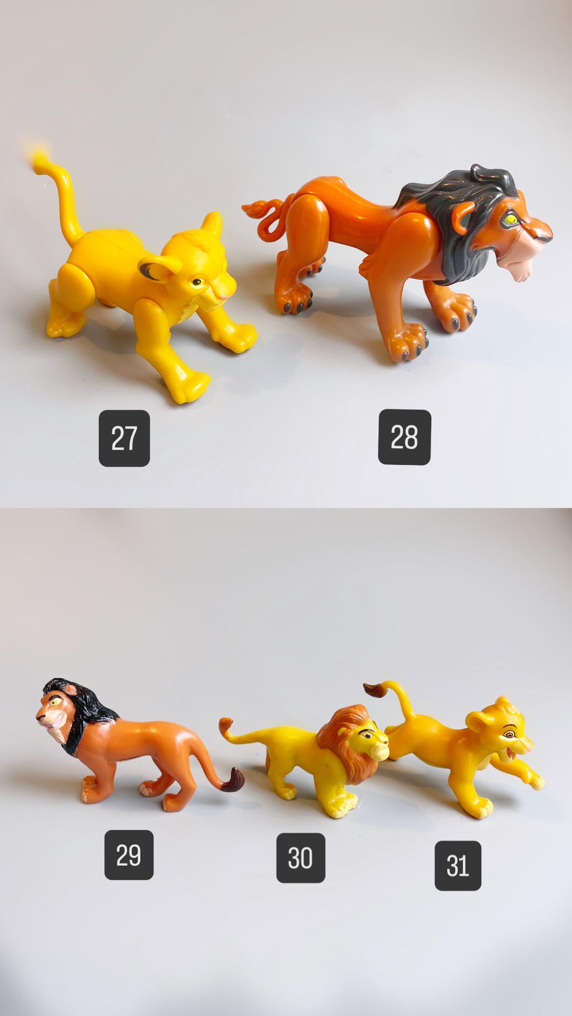 ライオンキングのフィギュア、自分で選ぼう、ヴィンテージのライオン