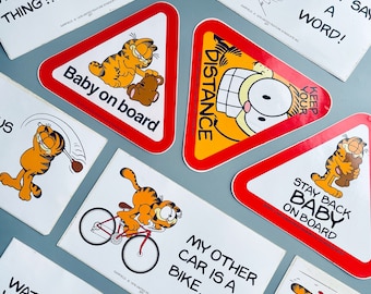 Vintage Garfield Autoaufkleber, WÄHLEN SIE IHRE EIGENEN Garfield Autoaufkleber, Vintage lustige Garfield Aufkleber, Retro Garfield die Katze