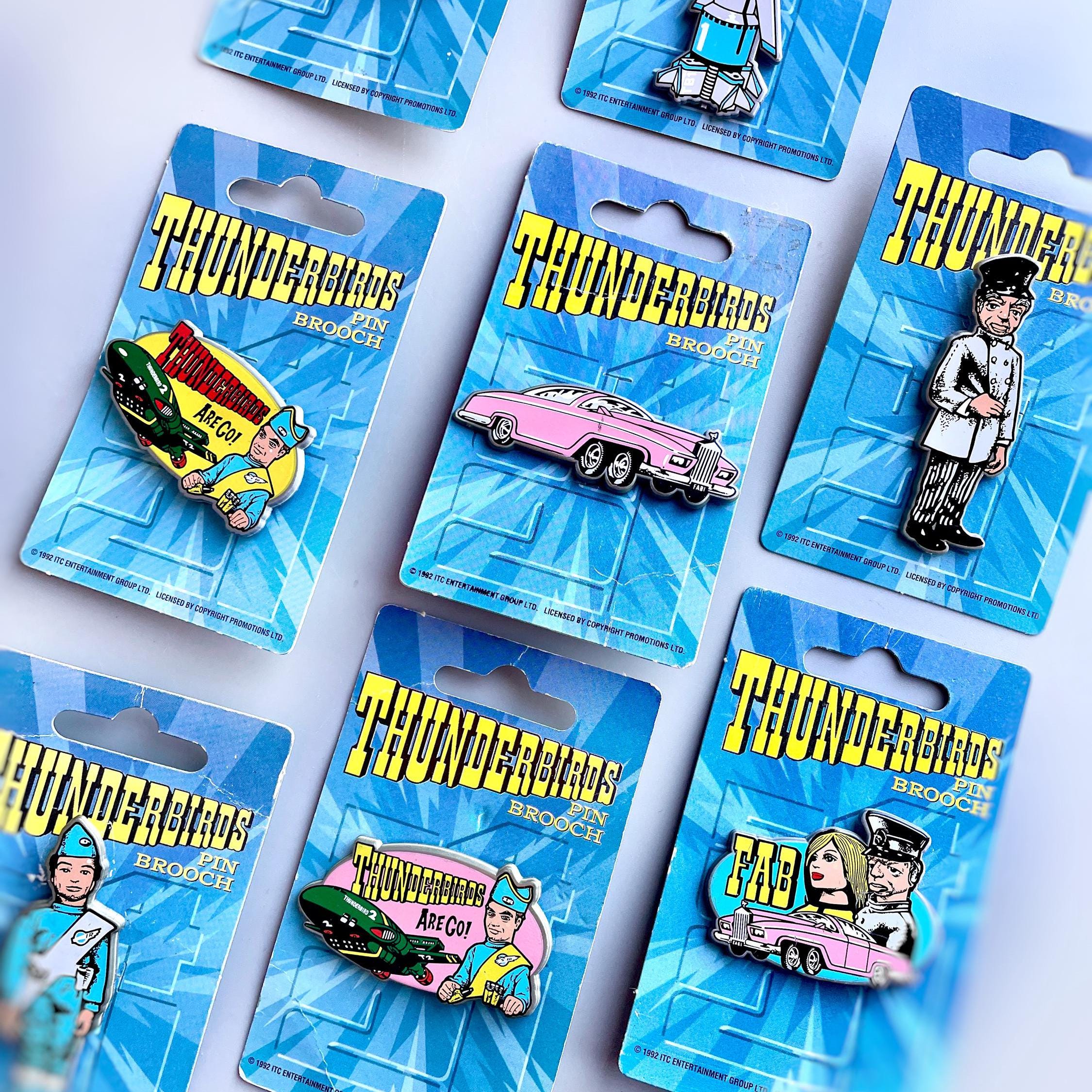 サンダーバード　vintageピン Thunderbirds Vintage Pin Badge, CHOOSE YOUR OWN, Vintage Carded