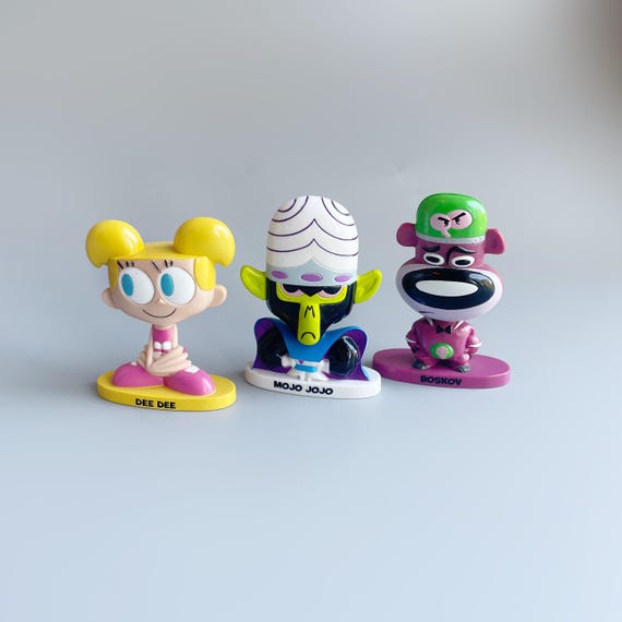Cartoon Network Kellogs Bobble Heads, CHOOSE YOUR OWN, 2003 Dexters Lab Dee Dee, Mojo JoJo, Power Puff Girls, Boskov Bear Evil Con Carne