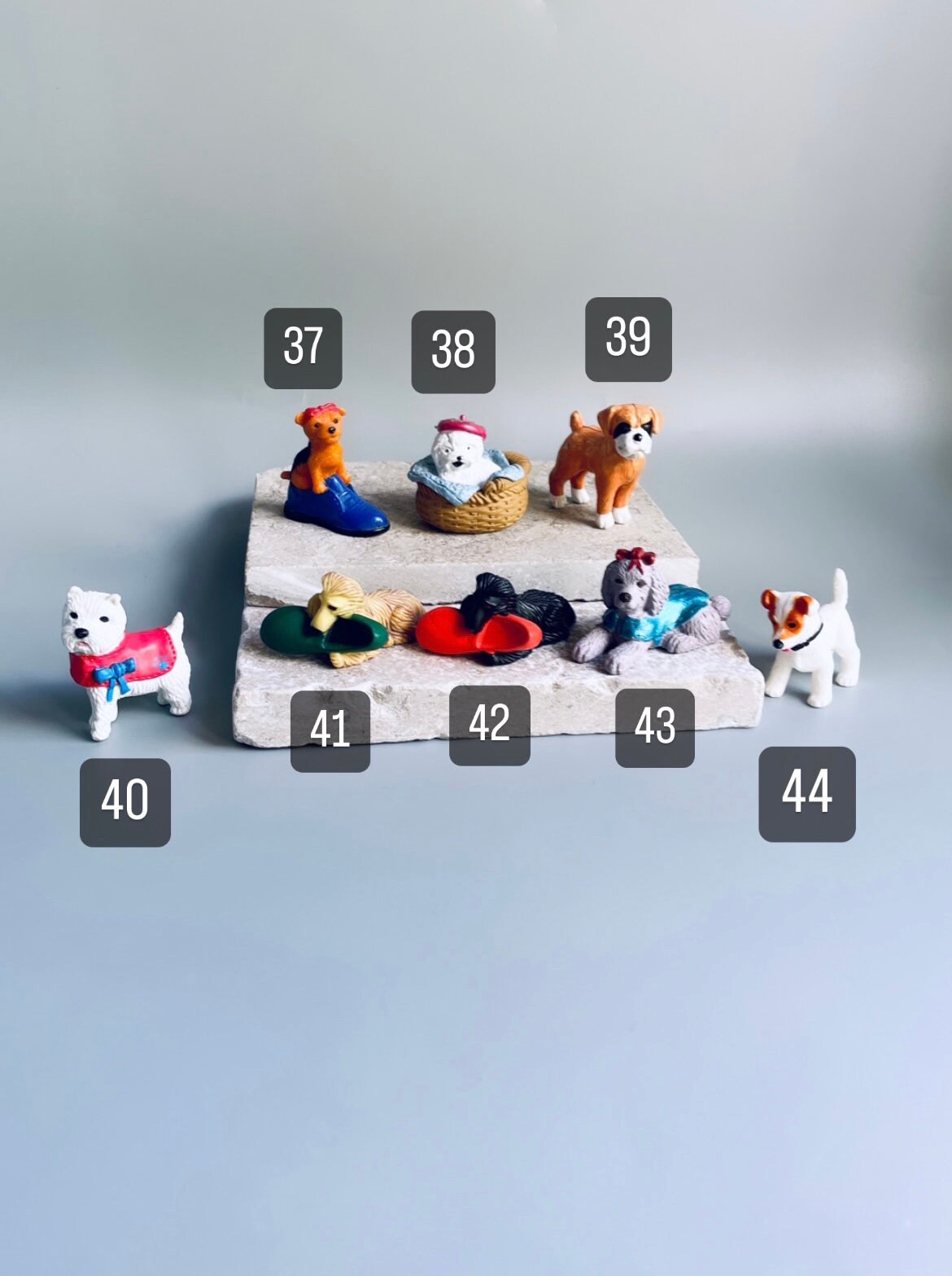 MEG 2006 PUPPY IN MY POCKET LOT 23 ANIMAUX + VALISE MEG 2006 PUPPY IN MY POCKET LOT 23 ANIMAUX + VALISE