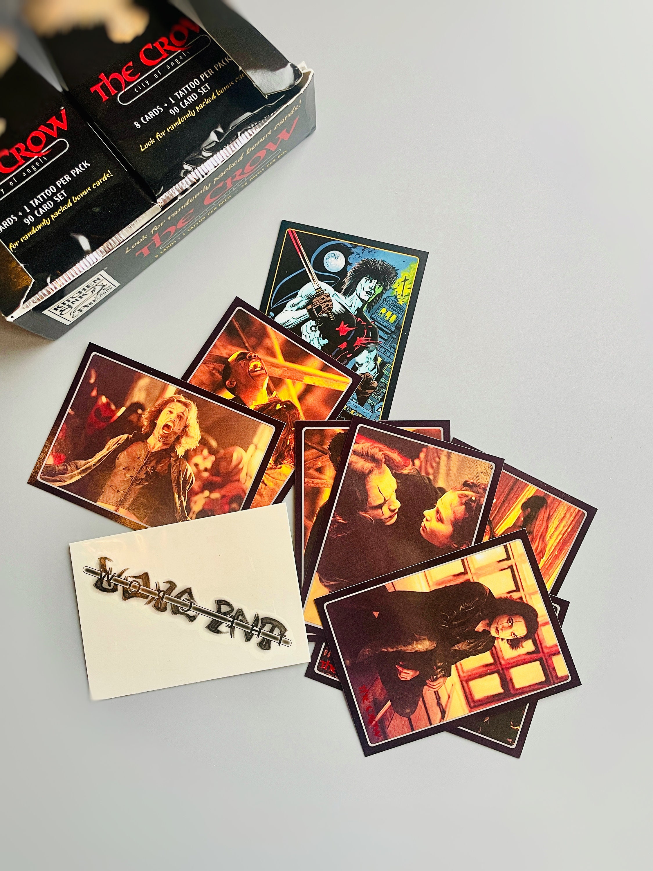 The Crow Trading Cards, the Crow City of Angels Film 1996 Sealed 