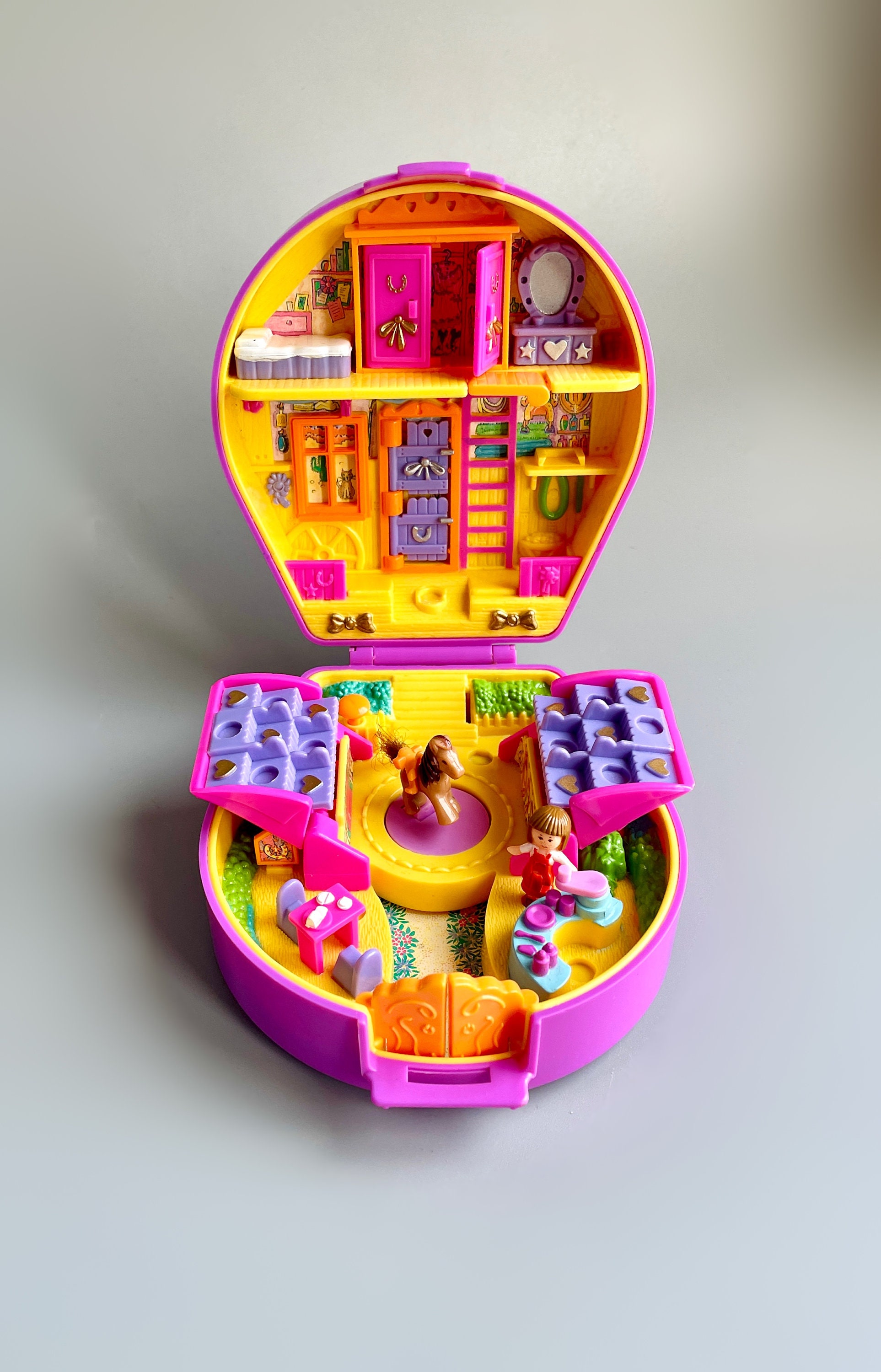 Polly Pocket Rodeo Polly Pocket Pony Ridin' Show 1994, Vintage 90's Polly Pocket Horses ...