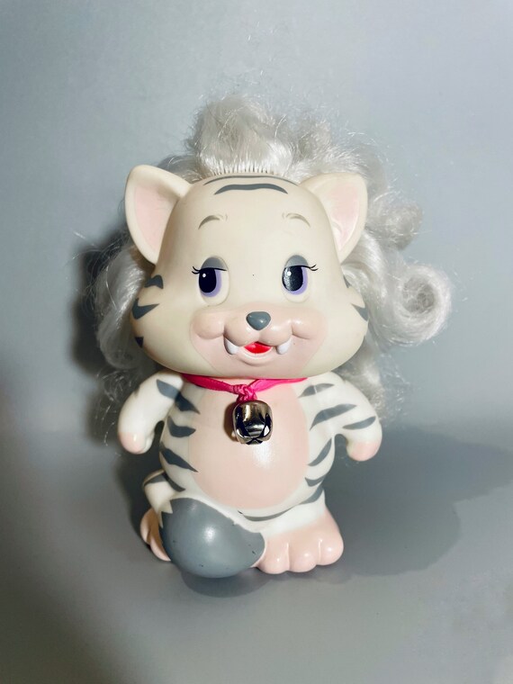 Glo-pals Cubby Girls 1994 Lanard Cat Glow Lamp With Long Brushable  display picture 1
