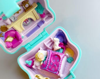 Gatito de peluche vintage de Polly Pocket COMPLETO, adorable gatito pastel  compacto de Polly Pocket con Polly y gato aterciopelado, juguete para