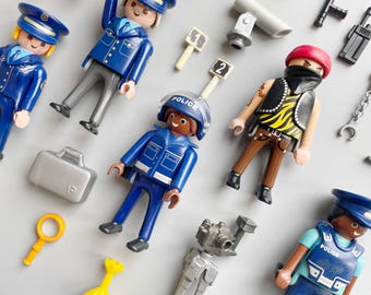 Playmobil 3162/3163 ? Policier à Cheval Geobra 2002 : Figurine Vintage Allemagne, Neuve Sous Scellé !