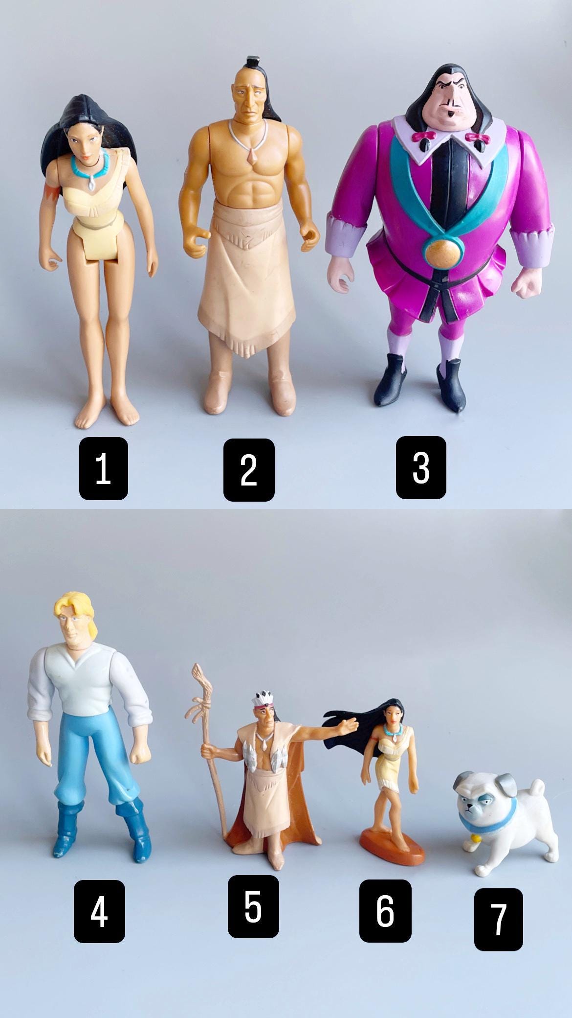 ヴィンテージ ディズニーのポカホンタス フィギュア、自分で選んで、90