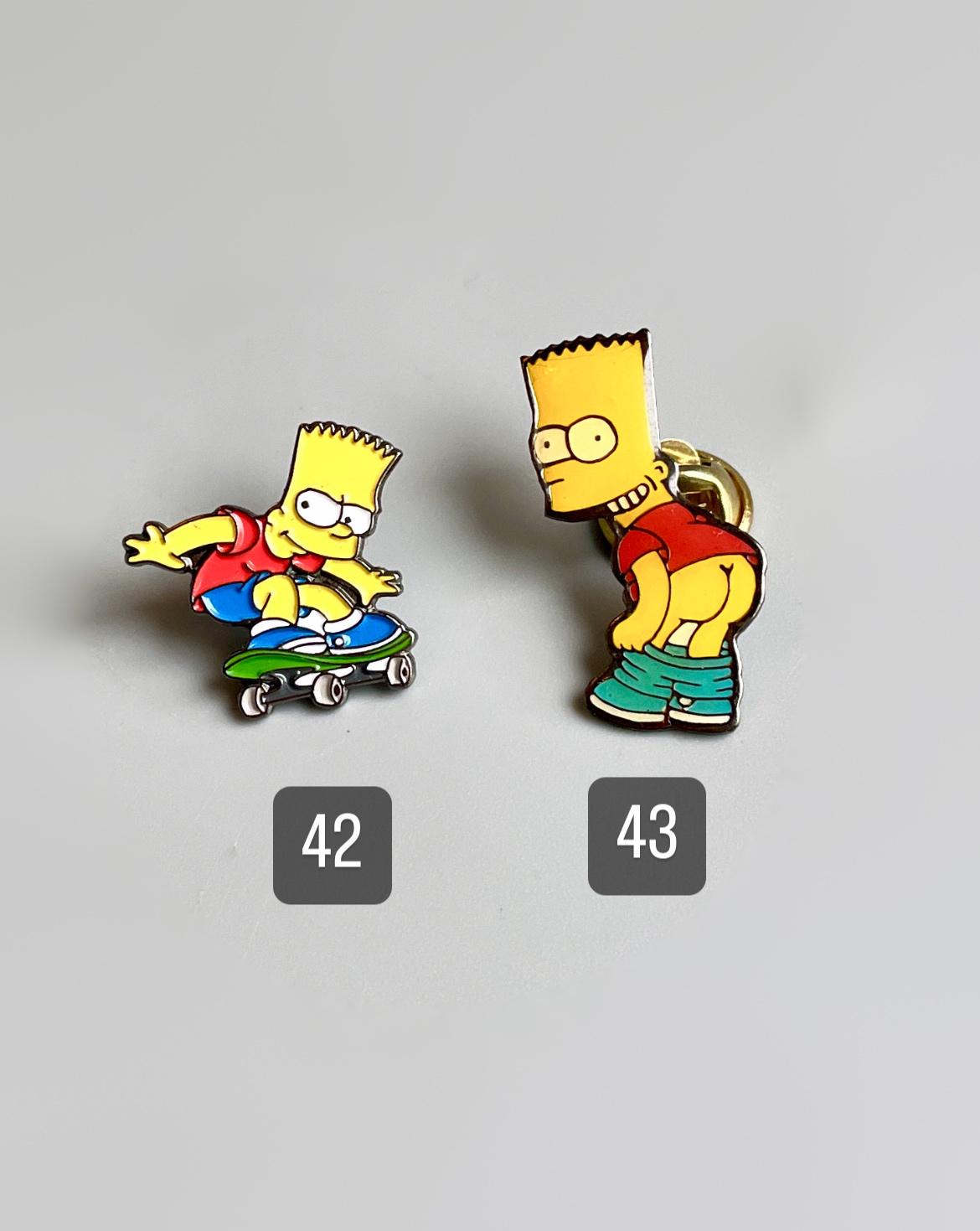Grupo Erik Set Of 4 Enamel Pins - The Simpsons Merchandise | Cute Pin Badges, Bag Pins | The Simpsons Gifts Under 15 Pounds, Homer Simpson Gifts For Friends