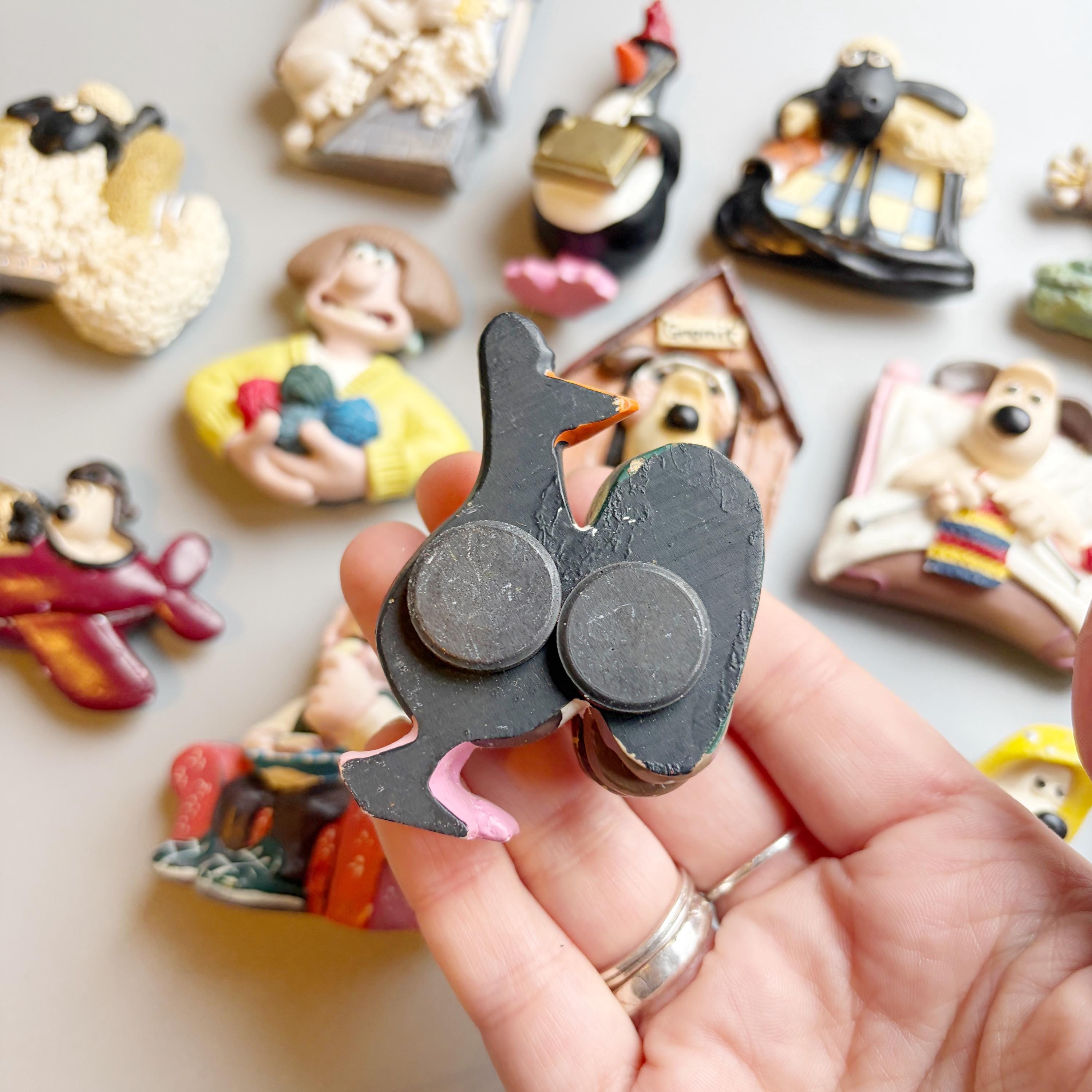 ウォレス＆グルミット　ミニ冷蔵庫 ウォレスとグルミットの冷蔵庫用マグネット、自分で選ぼう、ウォレスと