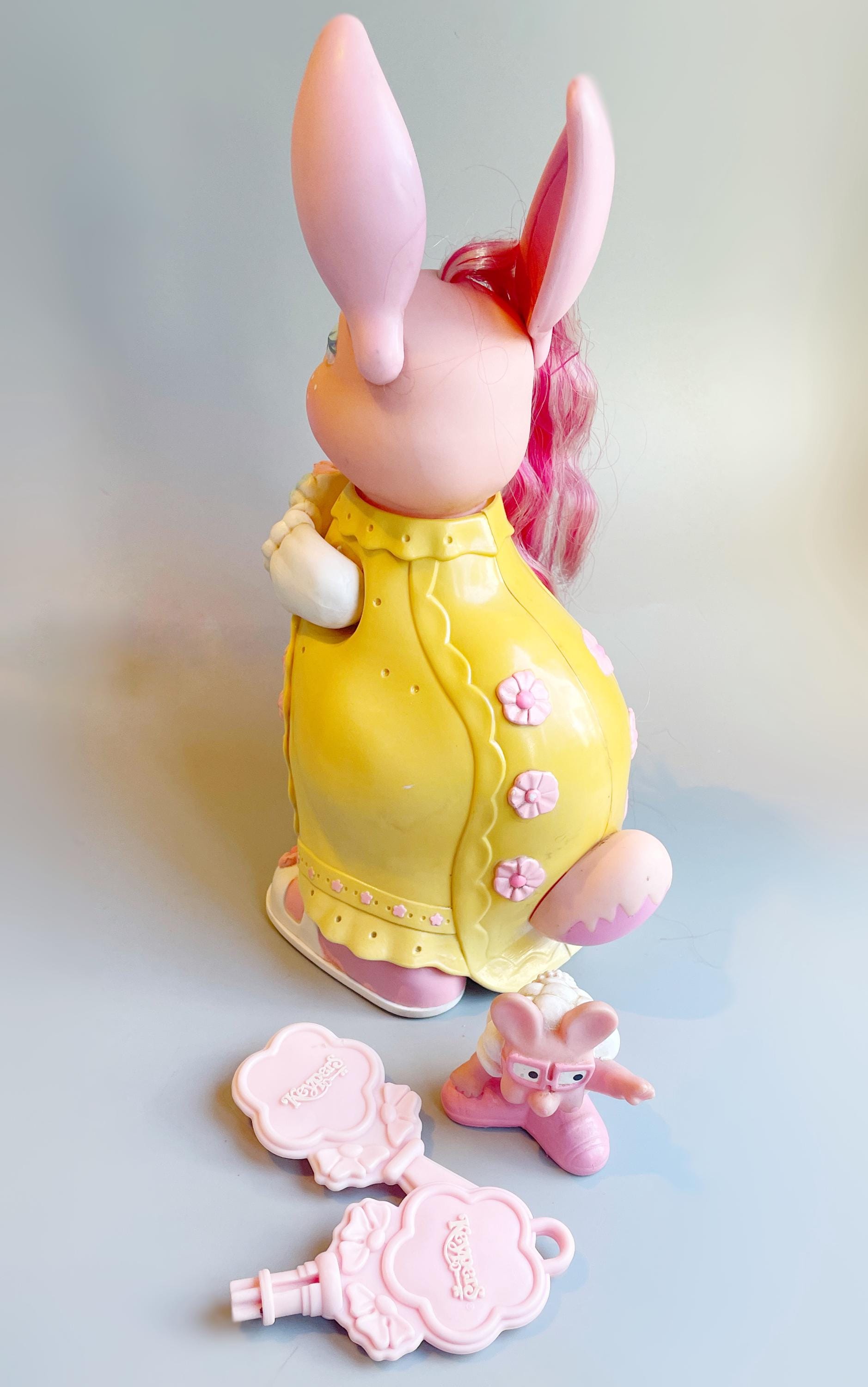 Keypers Toys Keypers Joyful Rabbit, Vintage Tonka Keypers Pink Rabbit With Bowtie ...