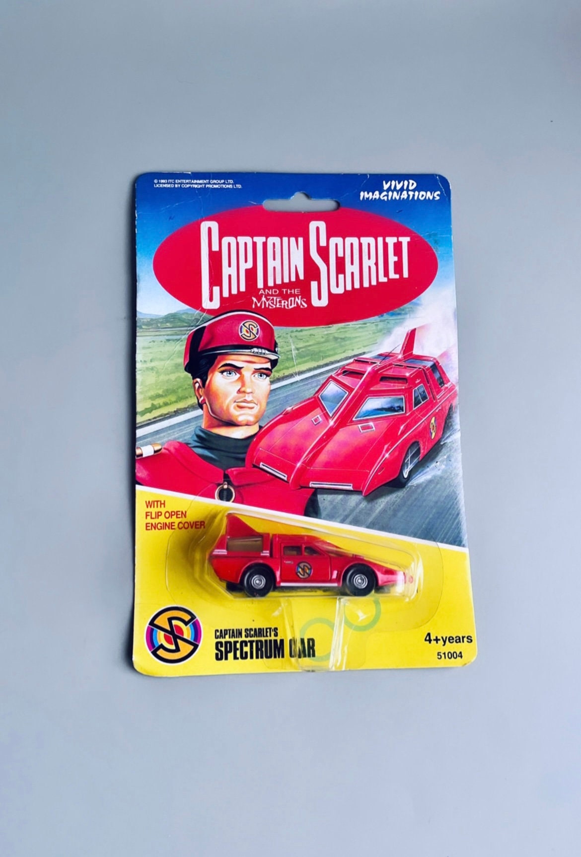 キャプテン・スカーレット スペクトラムカー、カード入りダイキャスト