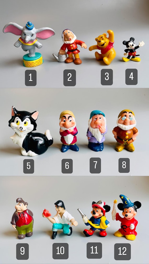 Vintage Disney Figurines, Bullyland PVC Figures, Dumbo Pinocchio