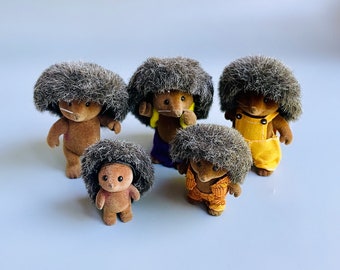 Sylvanian Families Bramble Hedgehog, CHOOSE YOUR OWN, Vintage Original Sylvanian Family, Flocked Hedgehog Mini Figures 90's