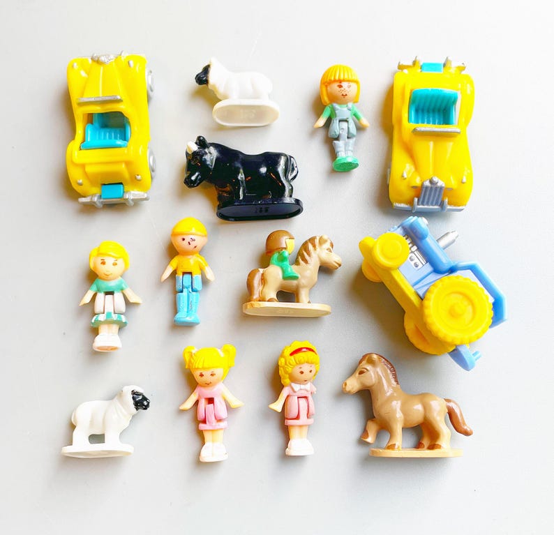 Polly Pocket Jewel Case Figuren, WÄHLEN SIE IHRE EIGENEN, 1989 Jewel Case Play Set Ersatzfiguren, Wee Willie, Kate, Midge, Sheet, Polly Pocket Bild 1