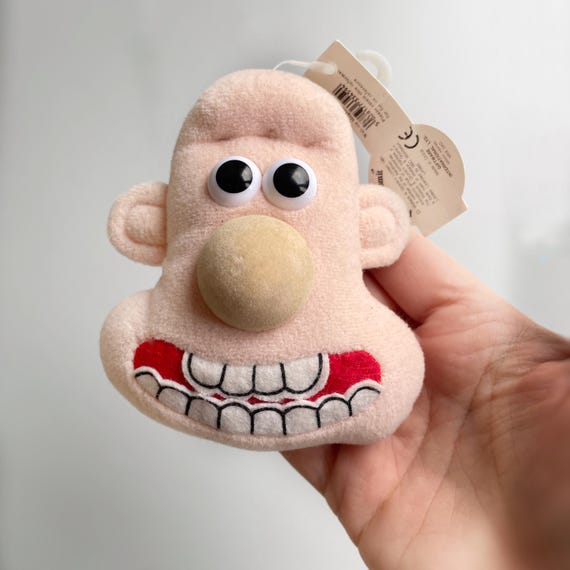 ウォレスとグルミットのぬいぐるみマグネット、ウォレスの顔の