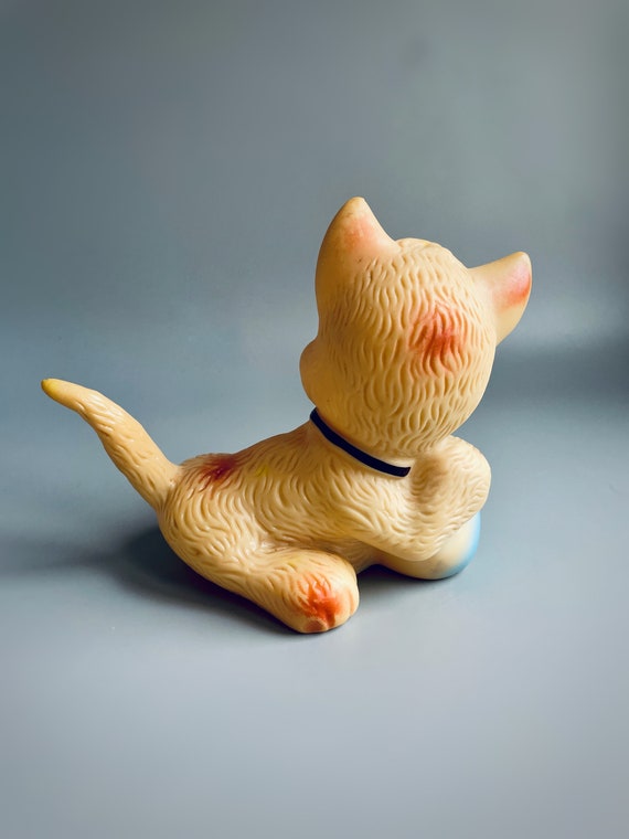 Kitsch Cat Squeak Toy, vintage Mignon Vinyl Caoutchouc Chat, Ledraplastic  Italie Squeeze Toy -  France